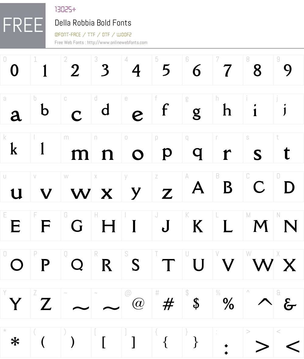 Della Robbia Font Screenshots