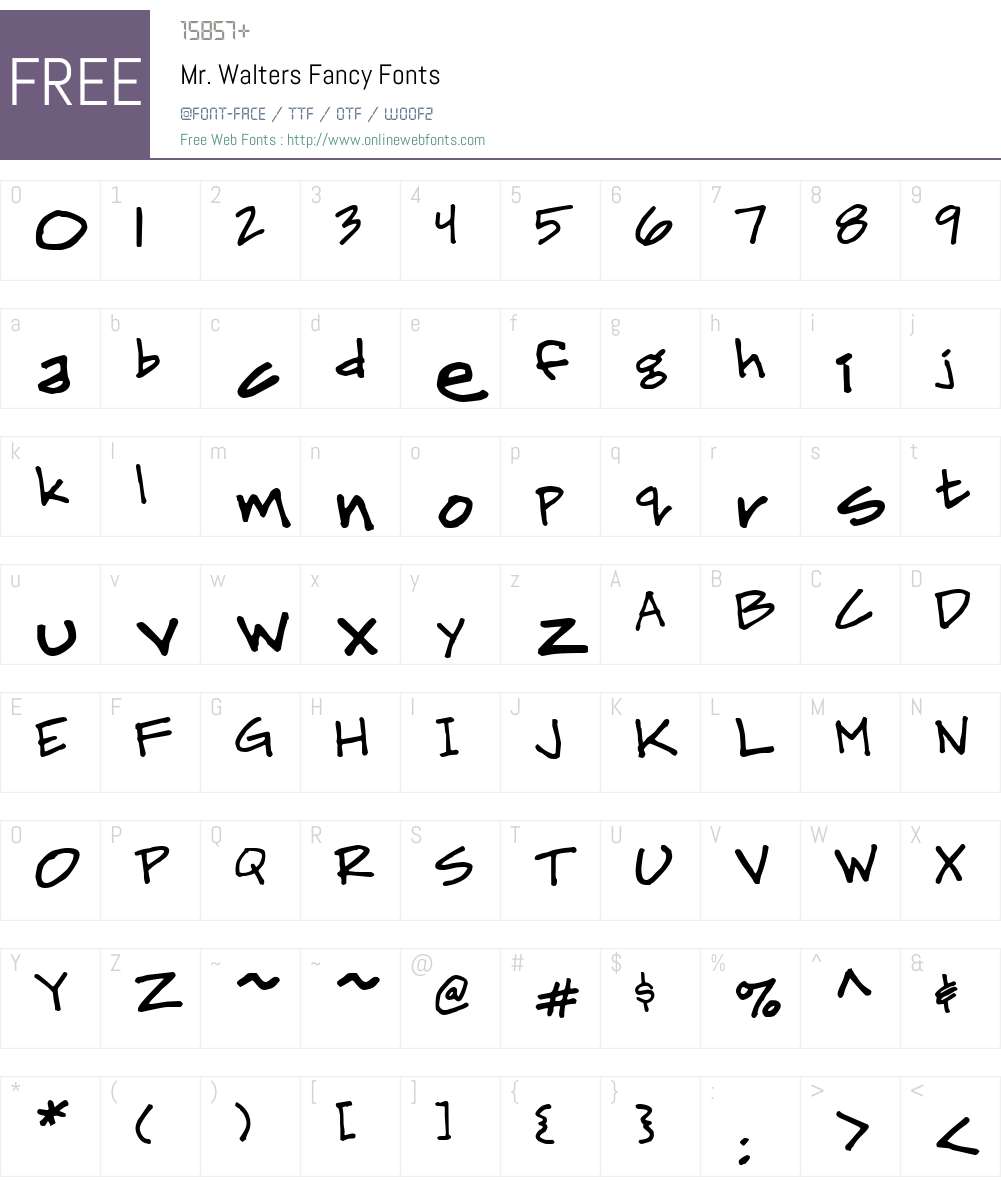 Mr. Walters Font Screenshots