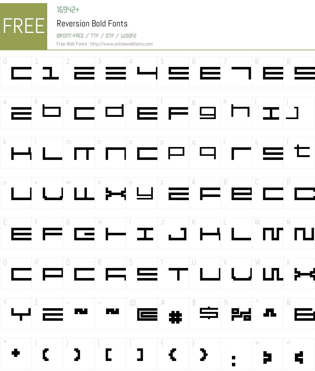 Reversion Font Screenshots