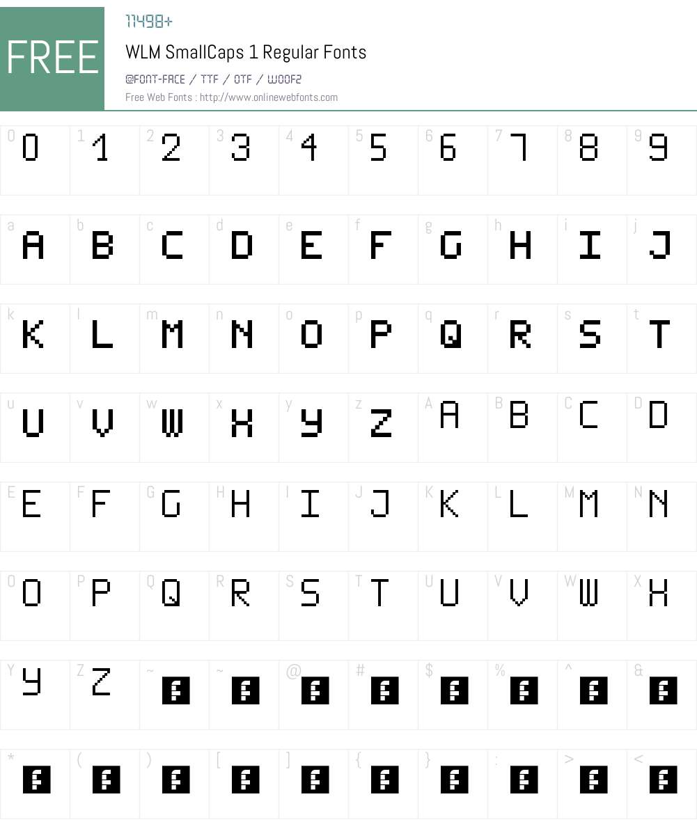 WLM SmallCaps 1 Font Screenshots