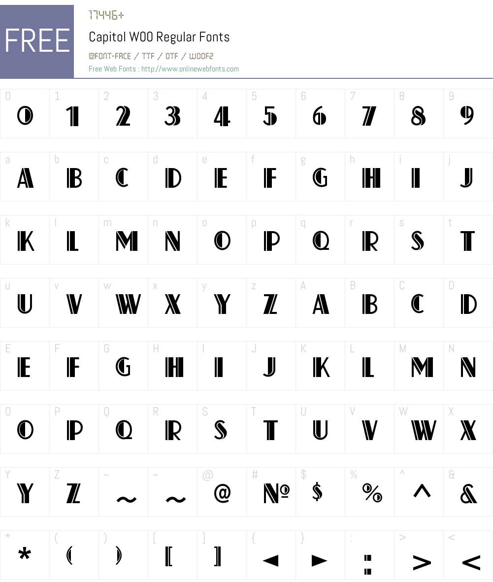 CapitolW00-Regular Font Screenshots