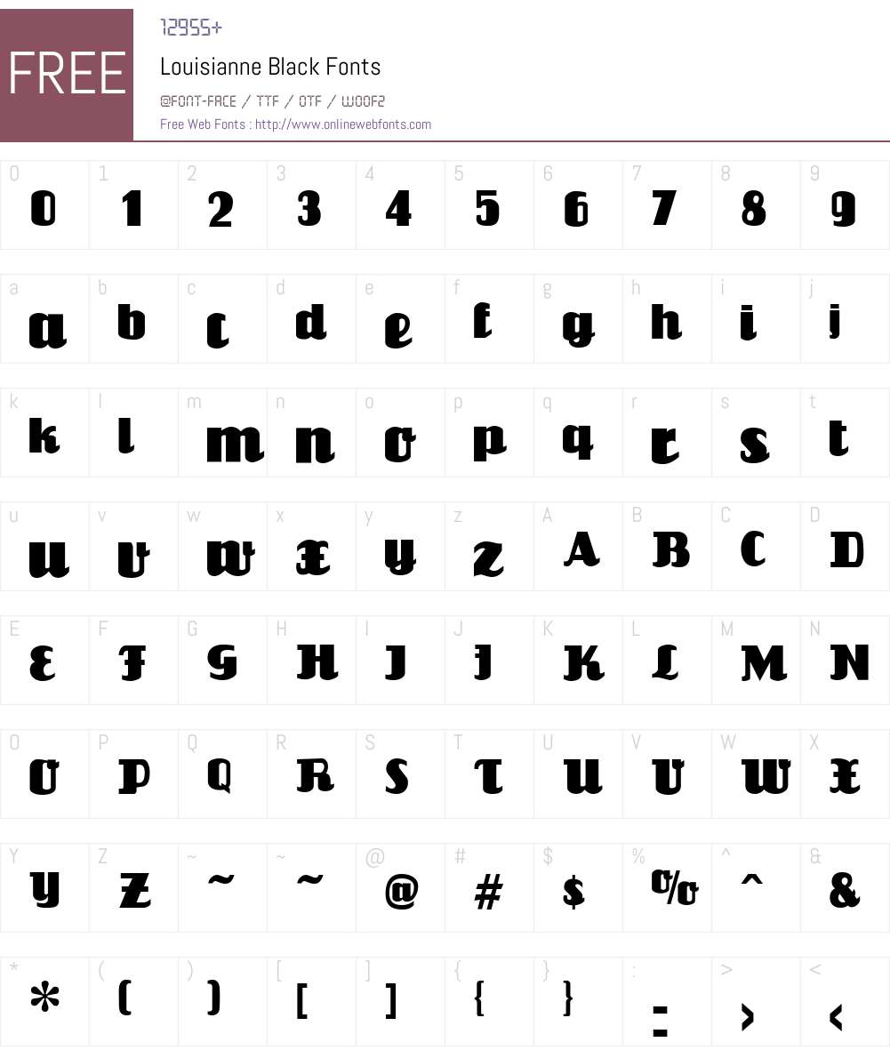 Louisianne Font Screenshots