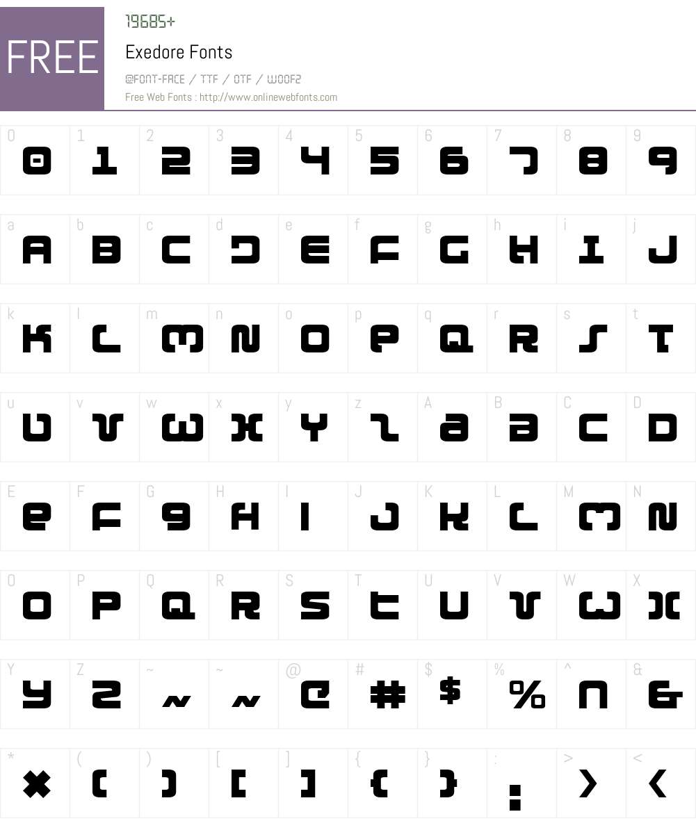 exedore font