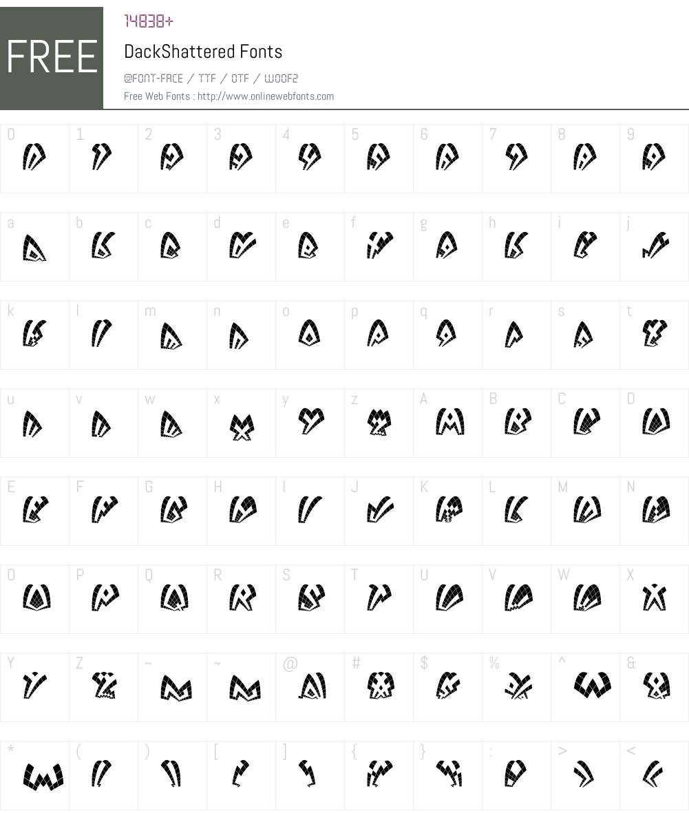 Dack Font Screenshots
