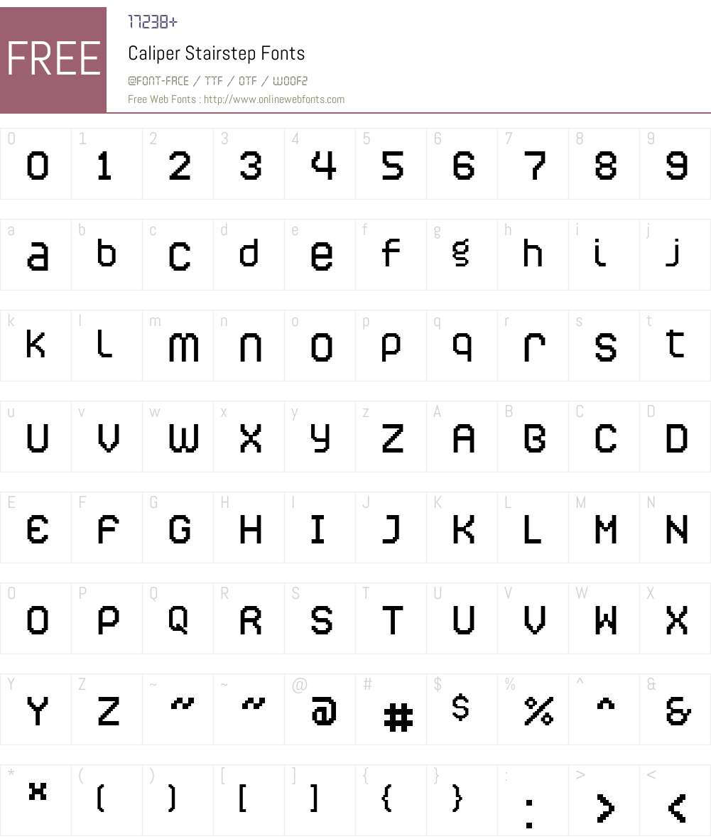 Caliper Font Screenshots