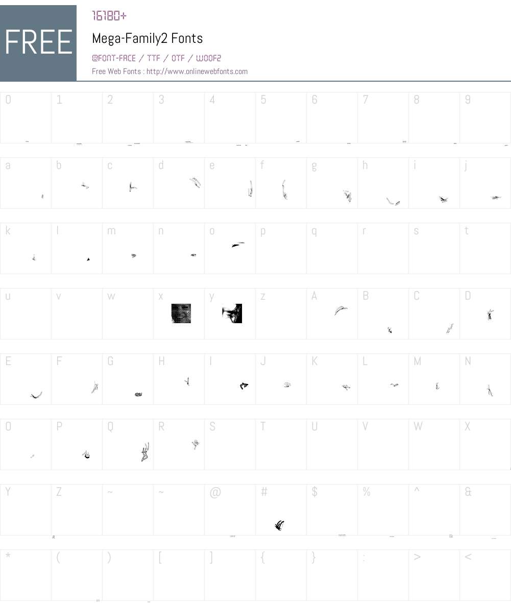 Mega Font Screenshots
