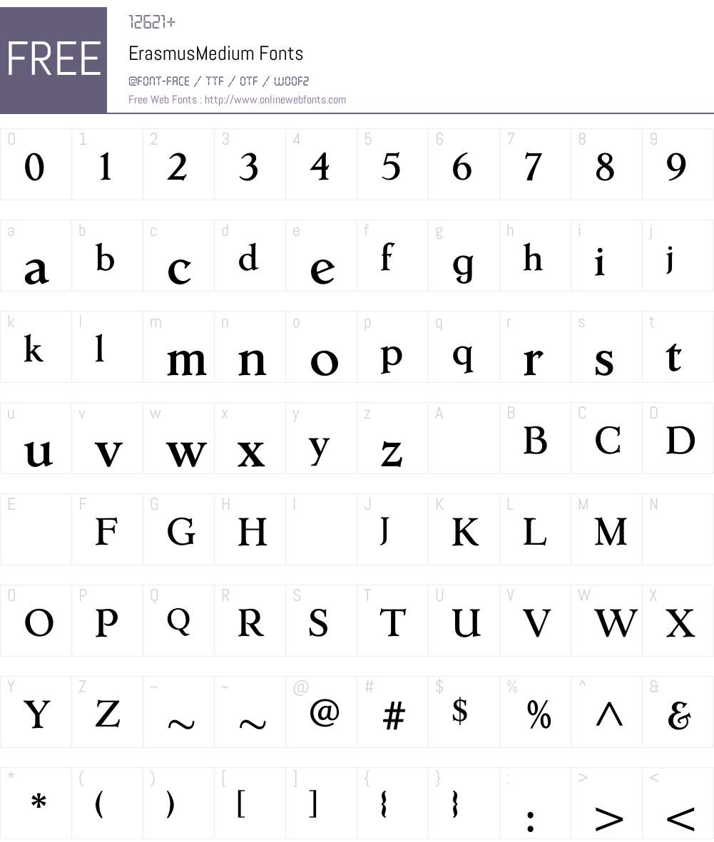 ErasmusMedium Font Screenshots