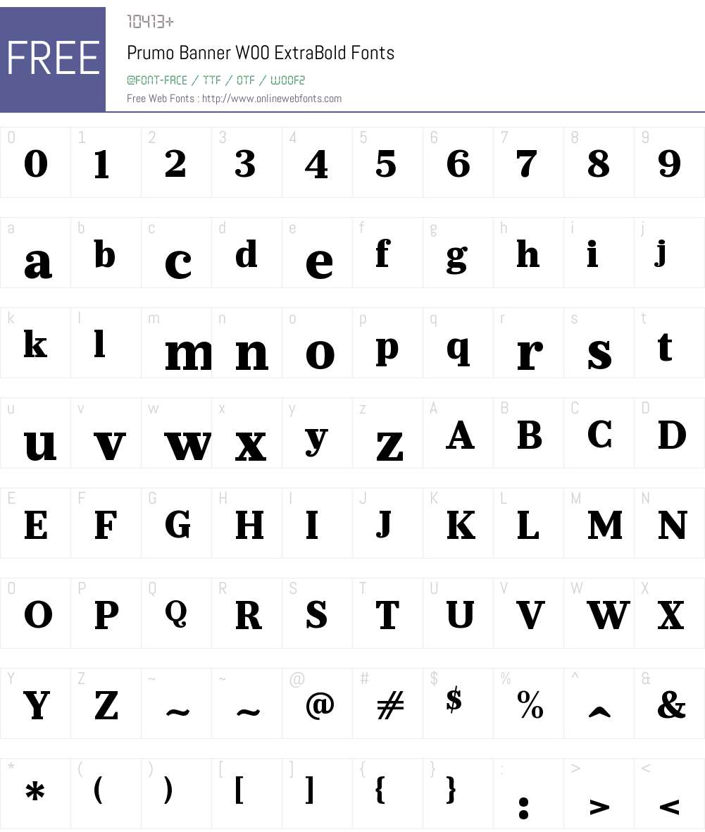 PrumoBannerW00-ExtraBold Font Screenshots