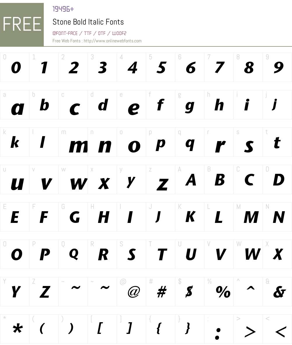 Stone Font Screenshots