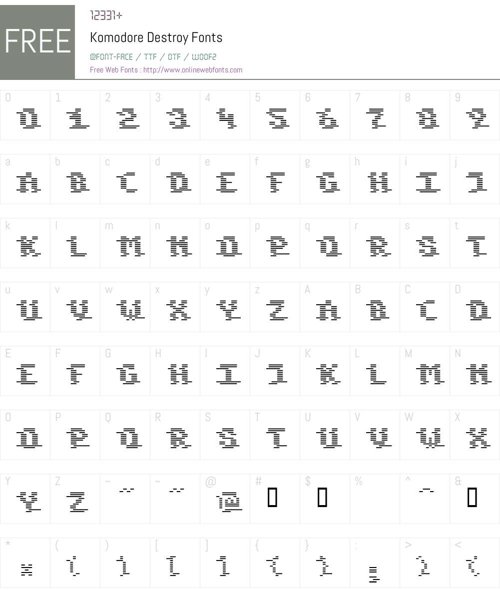 Komodore Font Screenshots