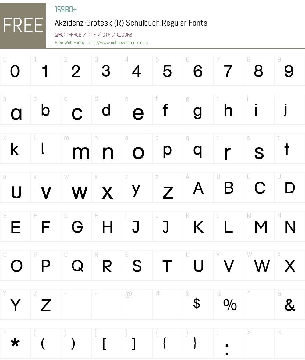 AG Schulbuch BQ Font Screenshots