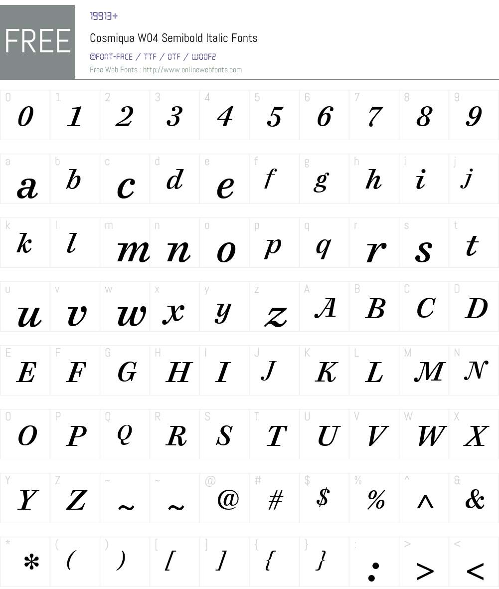 Cosmiqua Font Screenshots