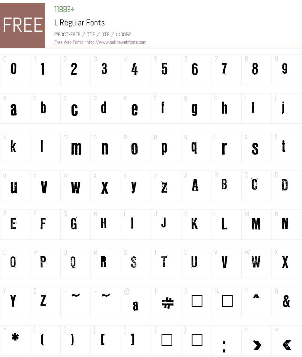 L Font Screenshots
