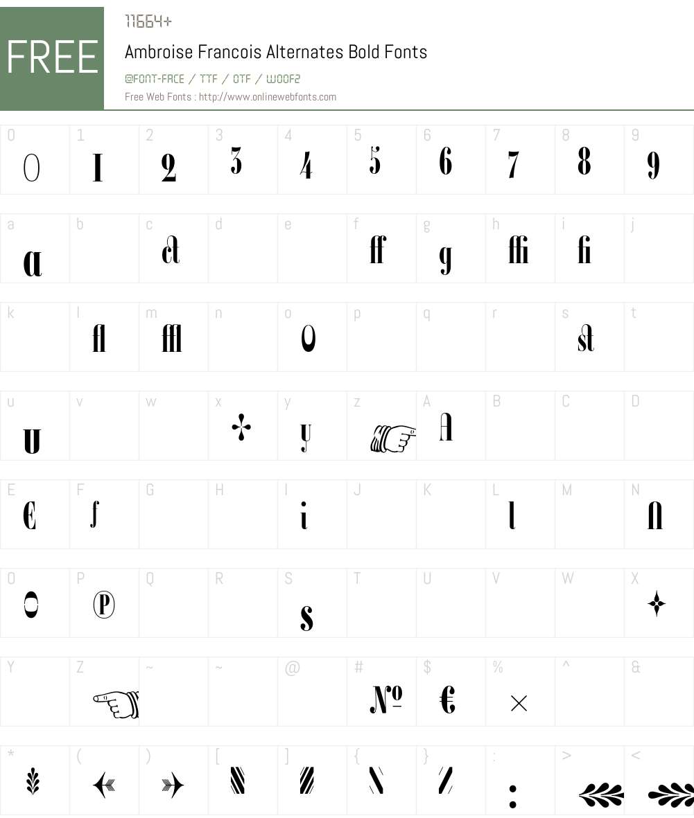 Ambroise Francois Font Screenshots