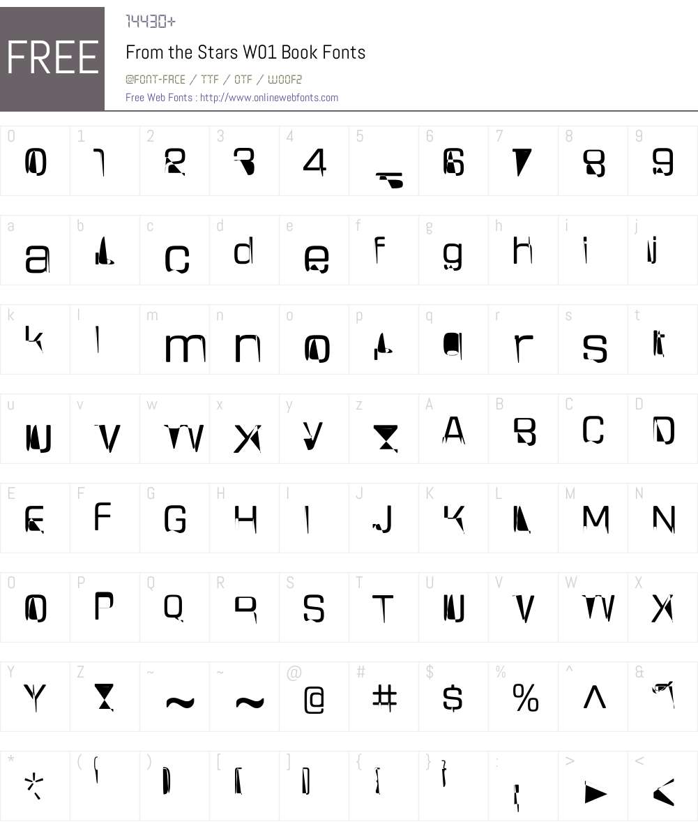 FromtheStarsW01-Book Font Screenshots