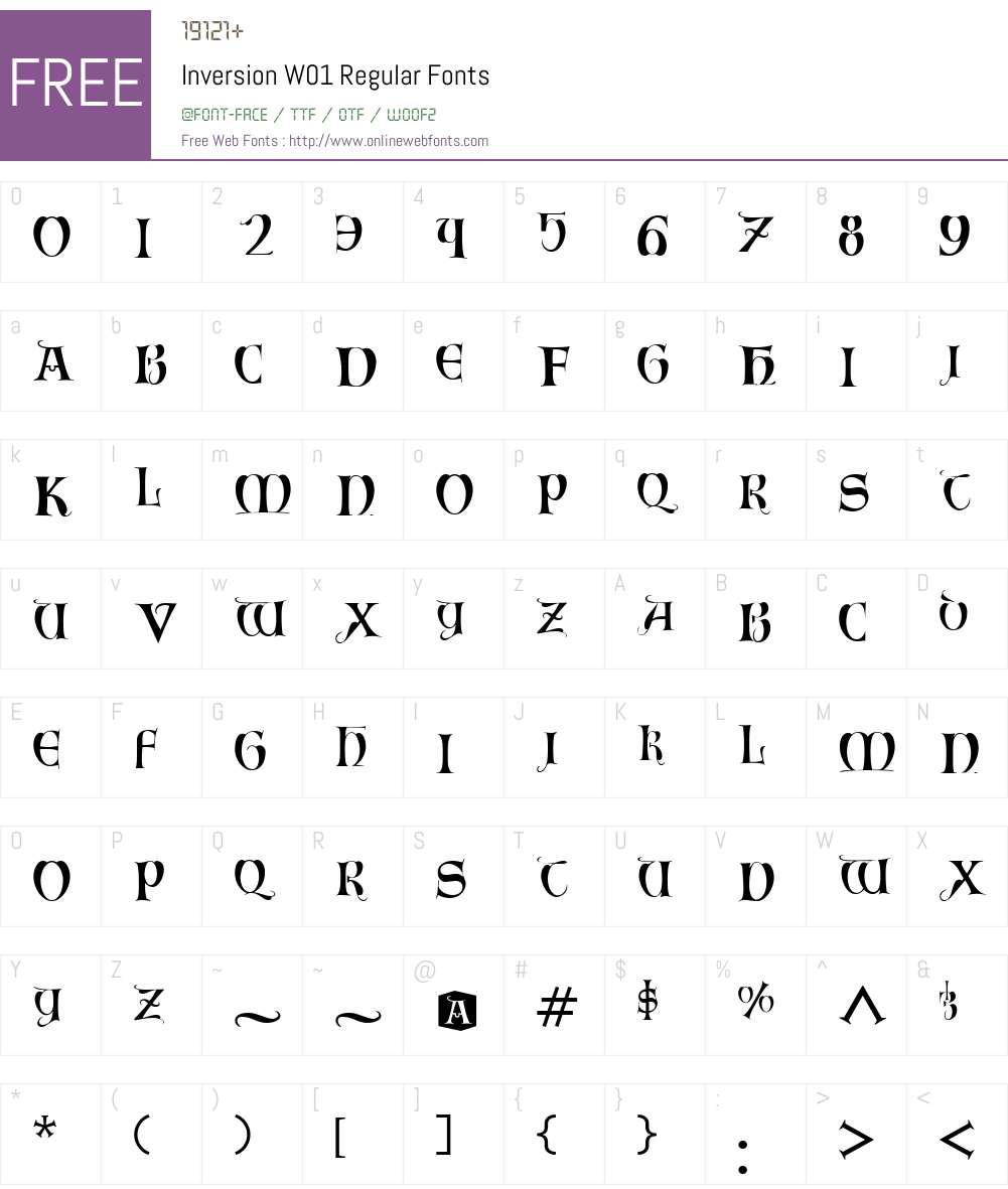 InversionW01-Regular Font Screenshots