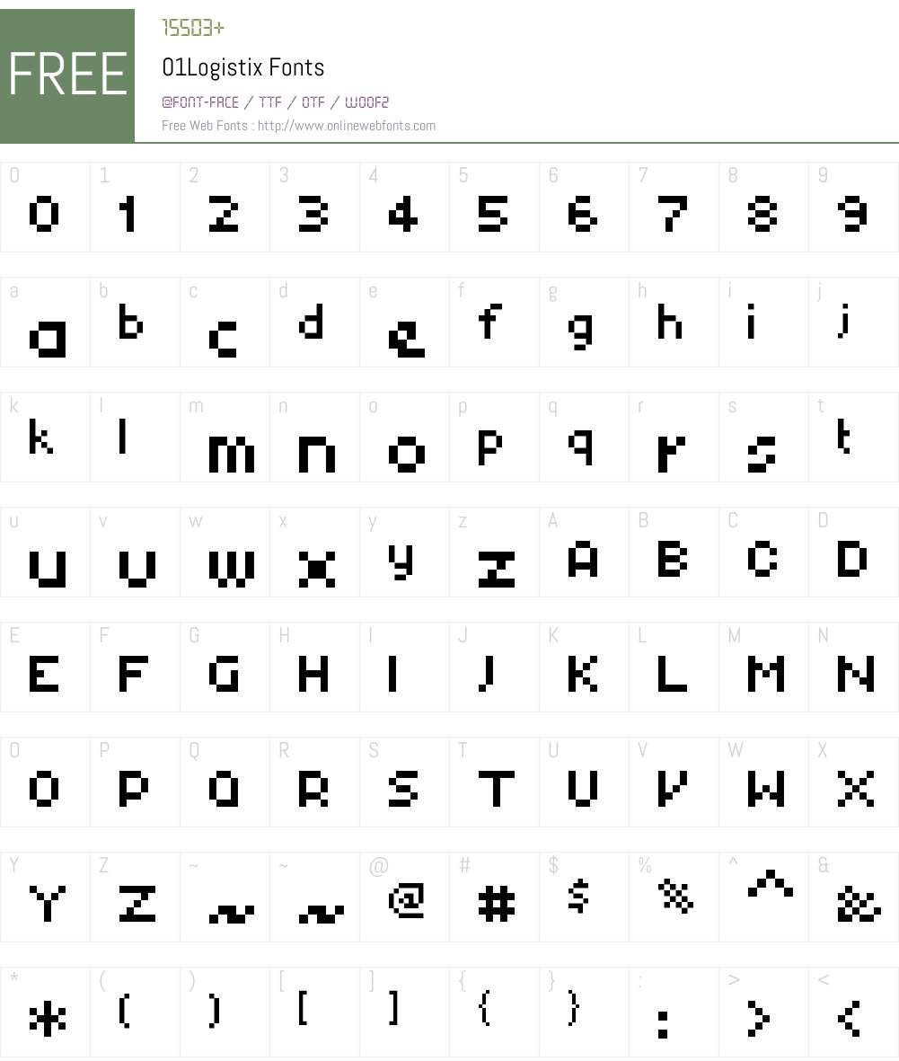 01Logistix Font Screenshots