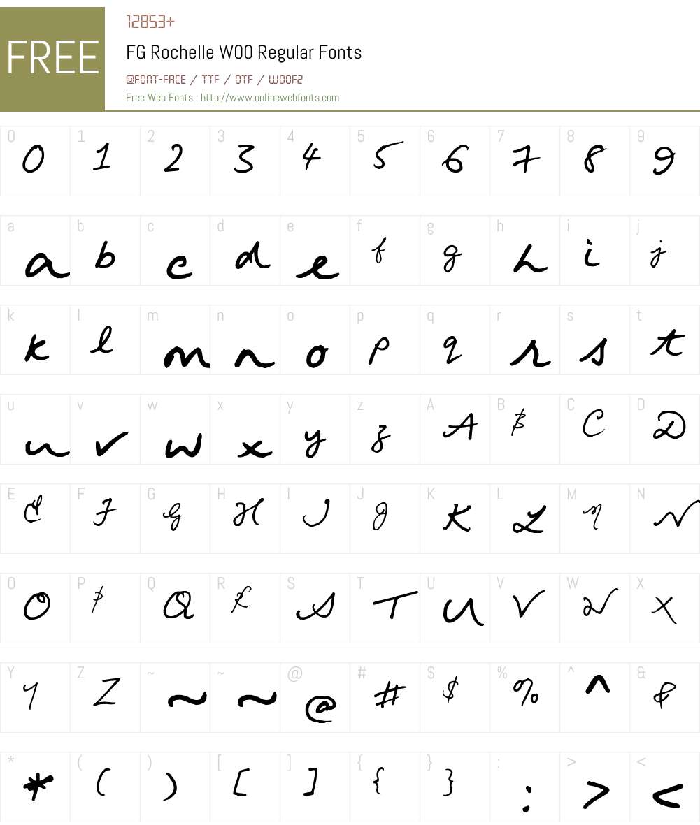 FGRochelleW00-Regular Font Screenshots