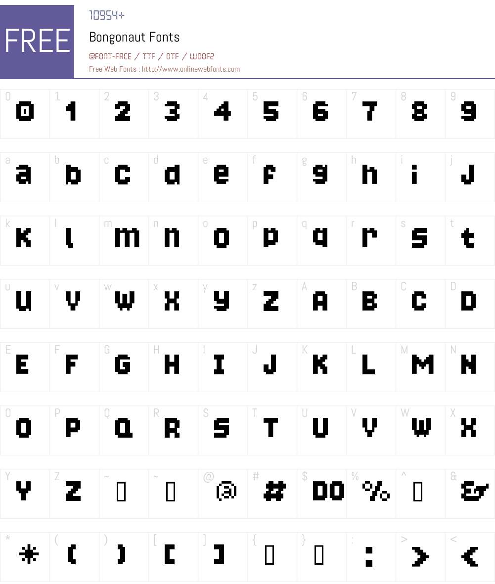 Bongonaut Font Screenshots