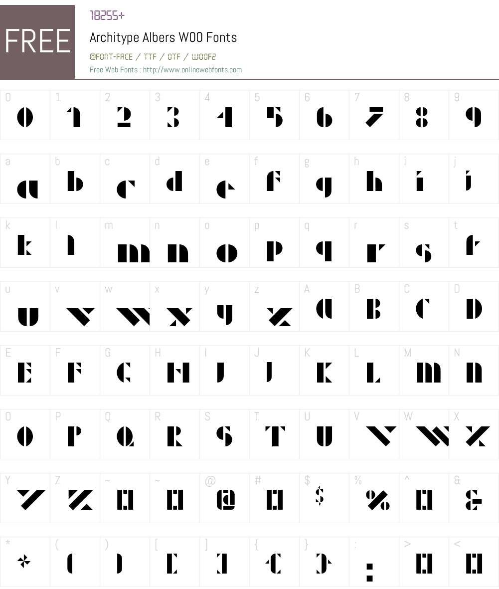 Architype Albers Font Screenshots