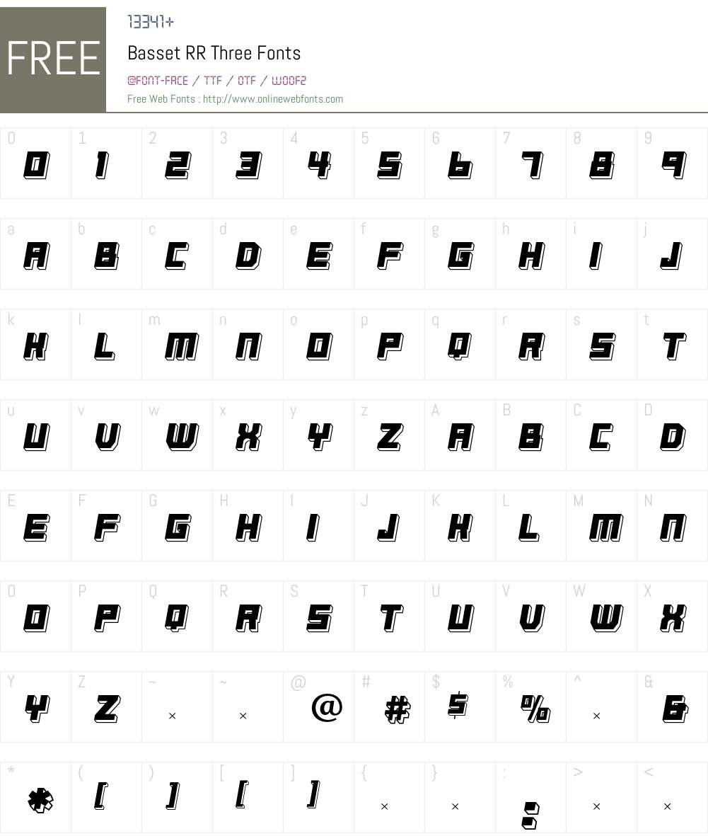 BassetRR Font Screenshots