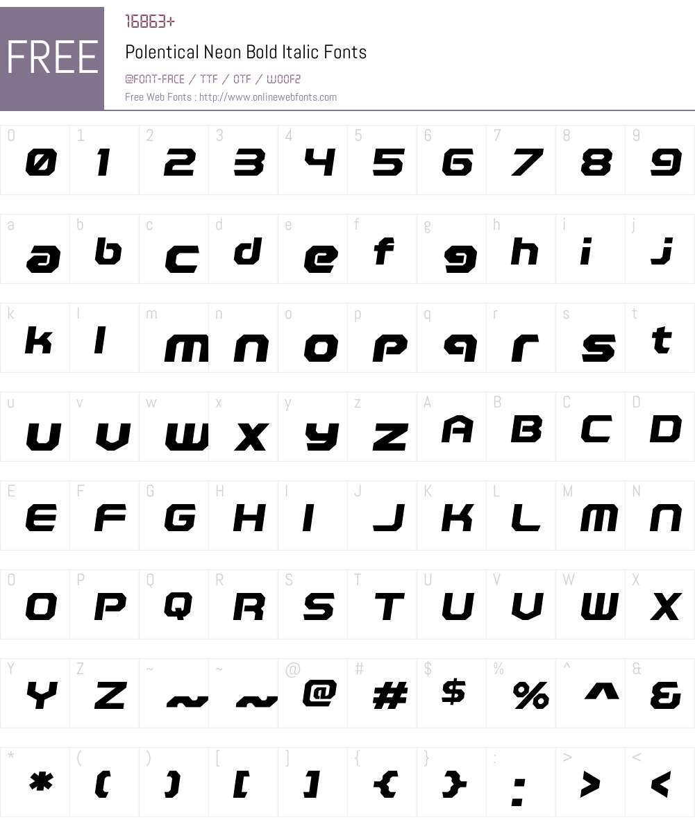 Polentical Neon Font Screenshots