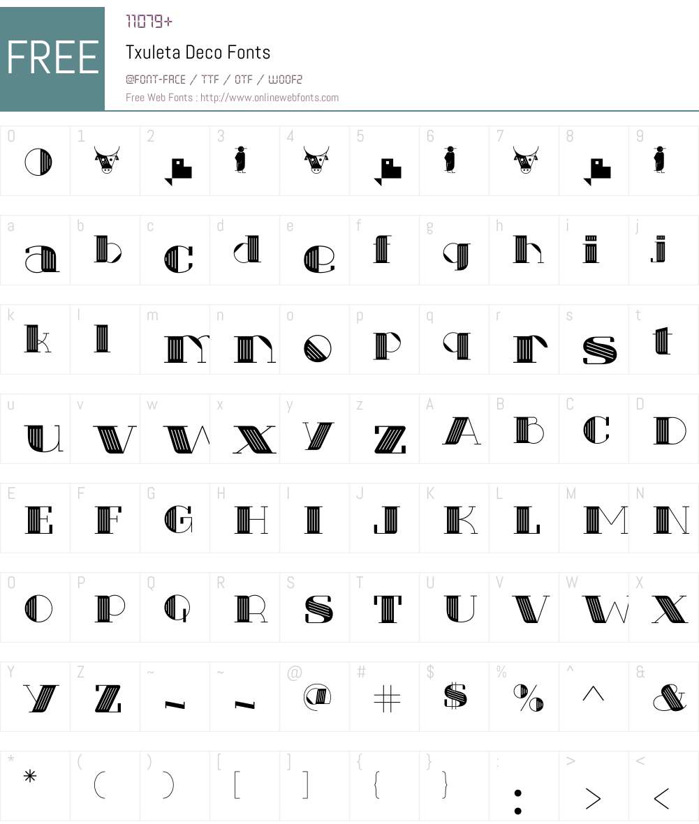 Txuleta Deco Font Screenshots