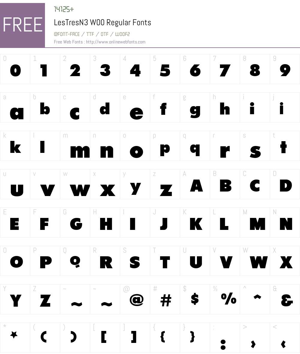 LesTres Font Screenshots