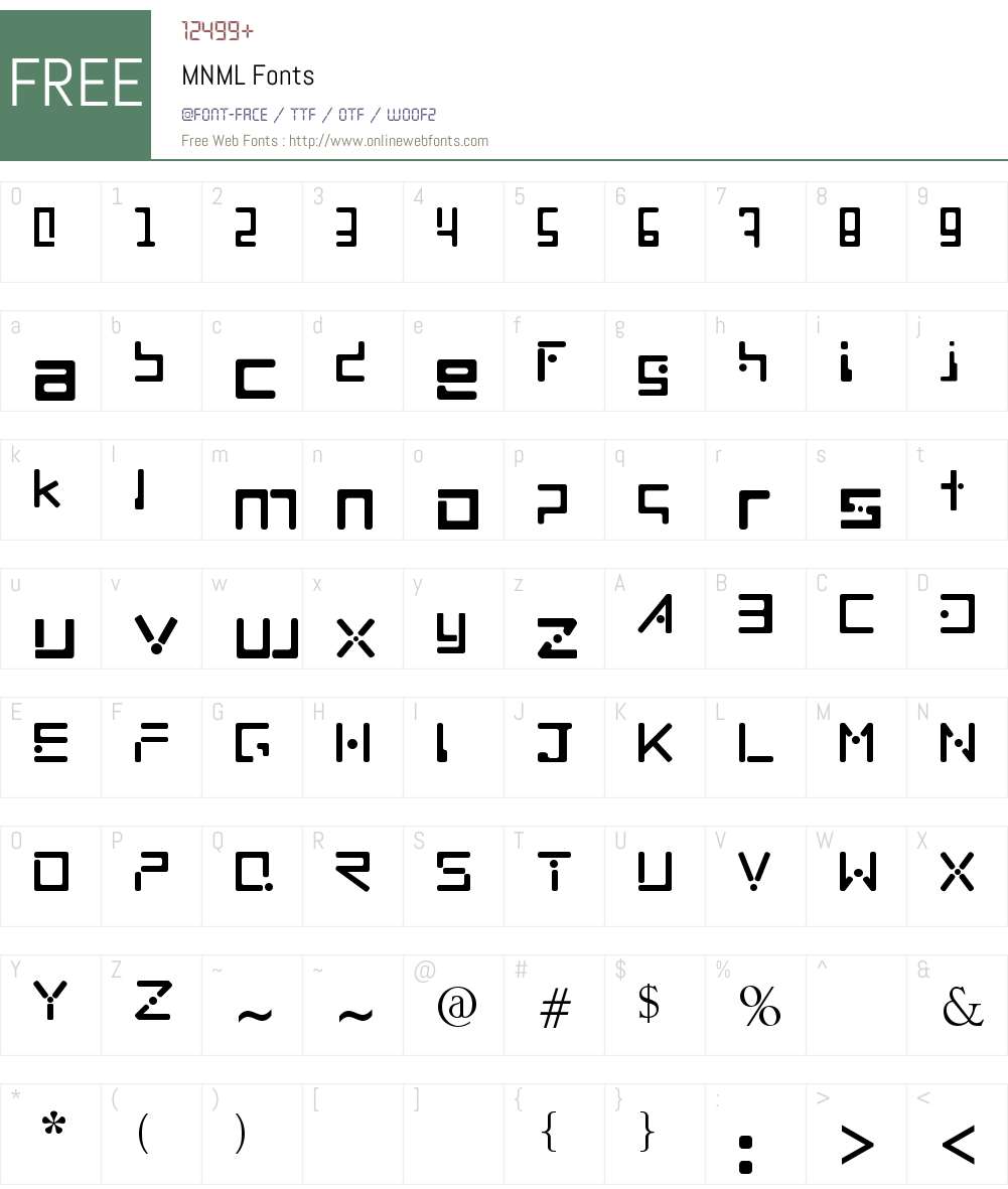 MNML Font Screenshots