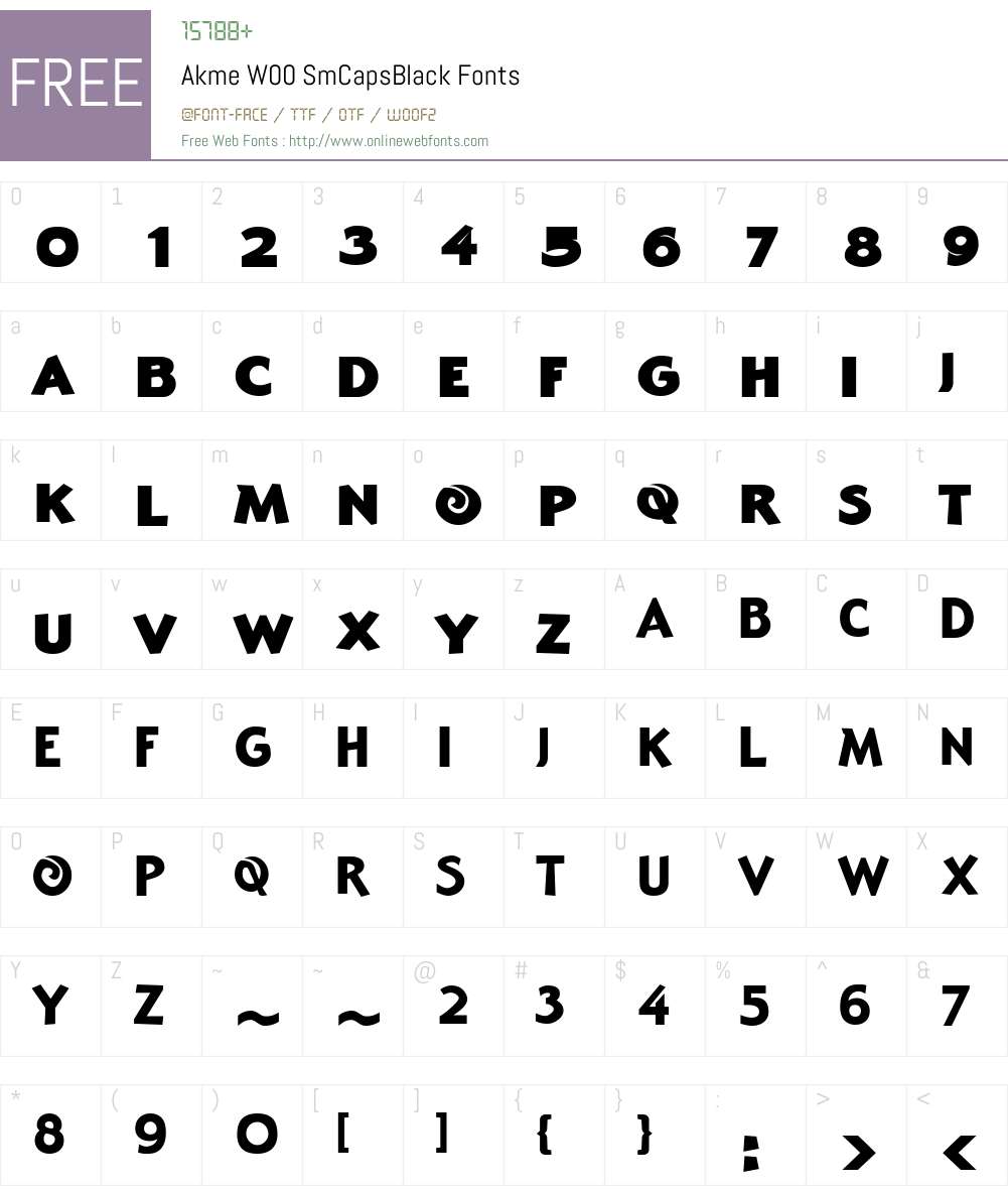 Akme Font Screenshots