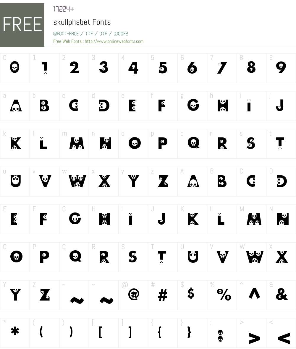 skullphabet Font Screenshots