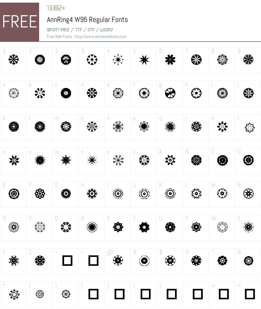AnnRing4 Font Screenshots