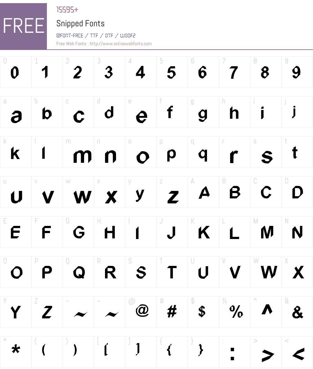 Snipped Font Screenshots
