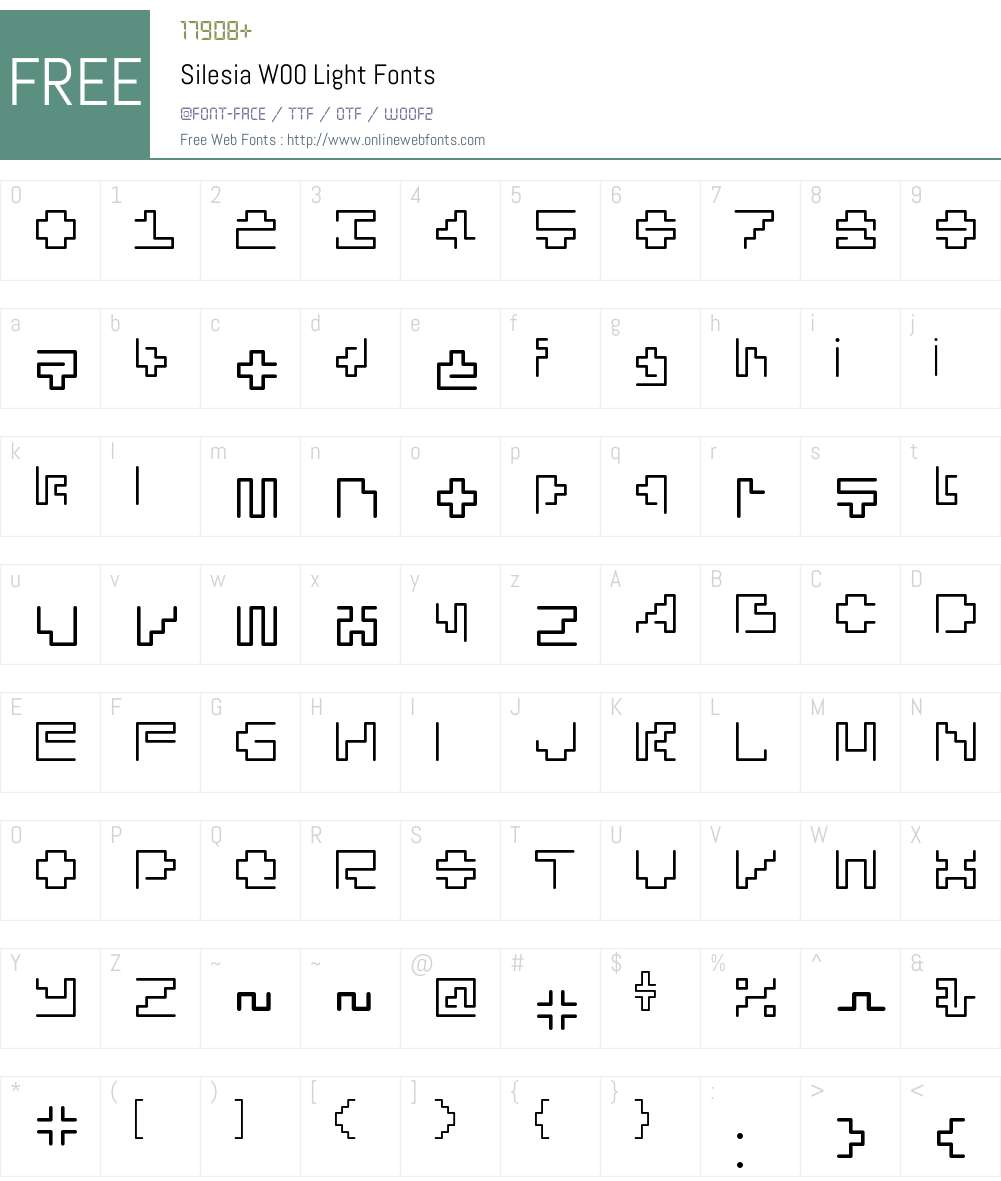 SilesiaW00-Light Font Screenshots