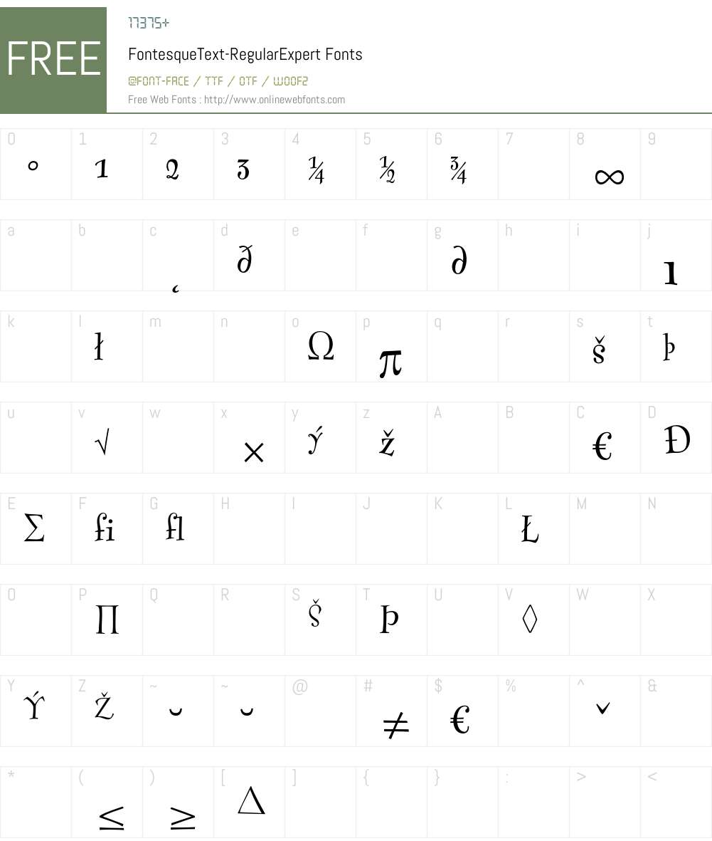 FontesqueText Font Screenshots