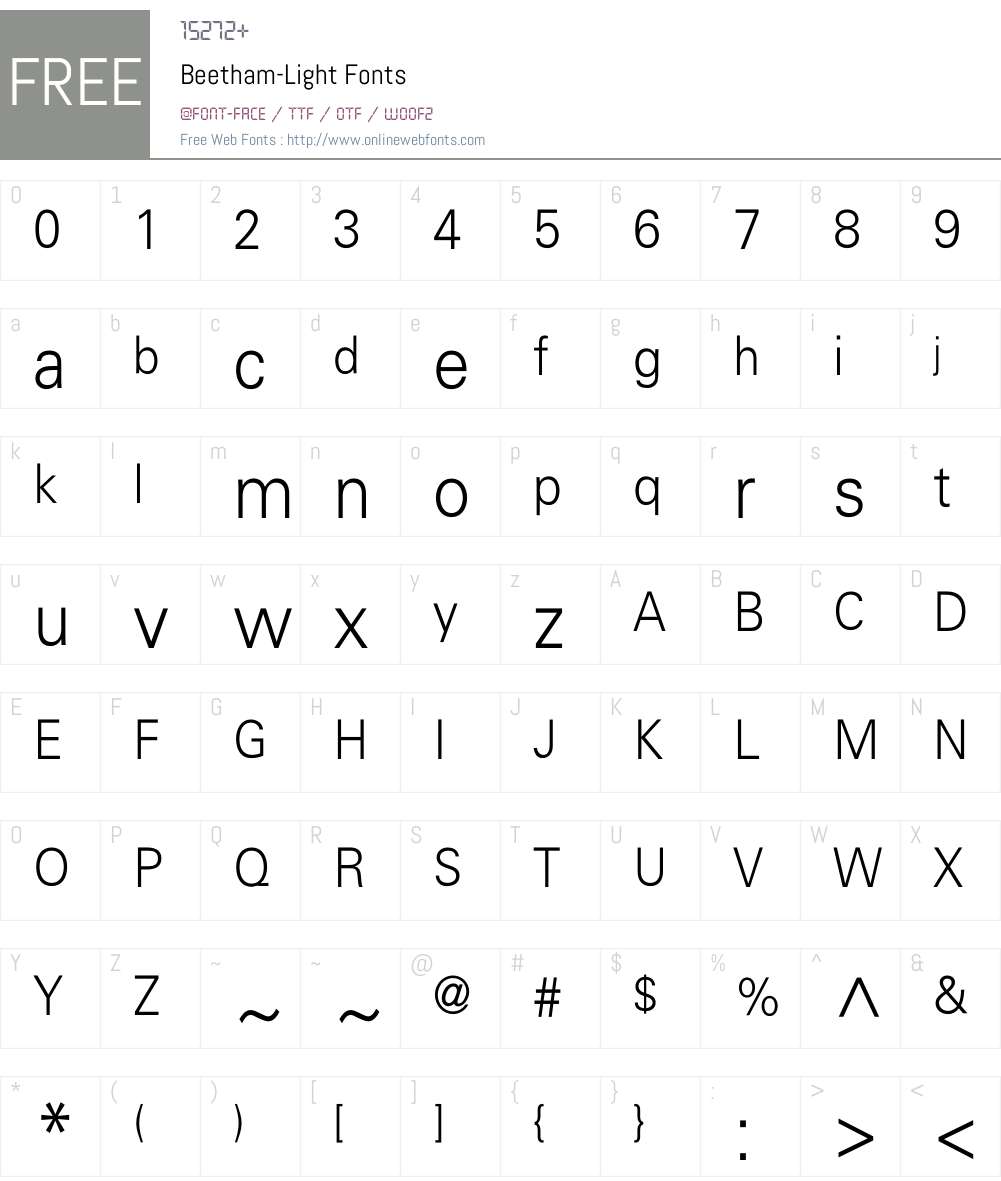 Beetham Font Screenshots