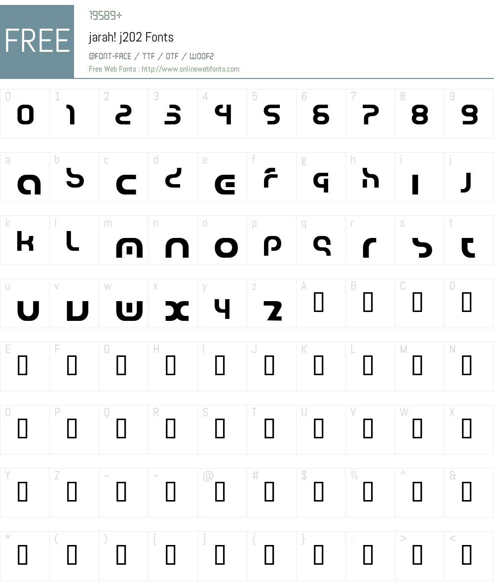 jarah! Font Screenshots