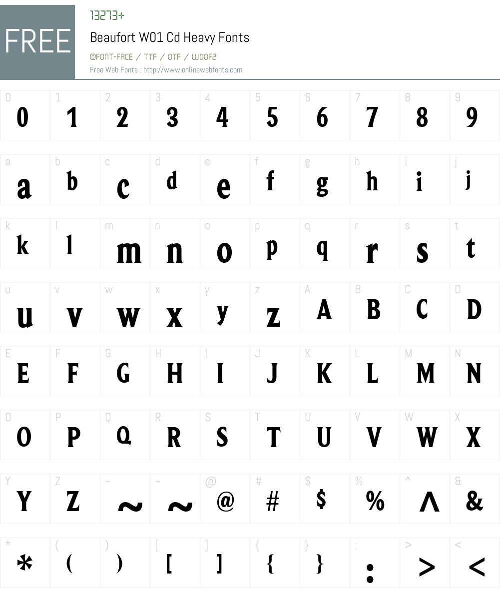 BeaufortW01-CdHeavy Font Screenshots