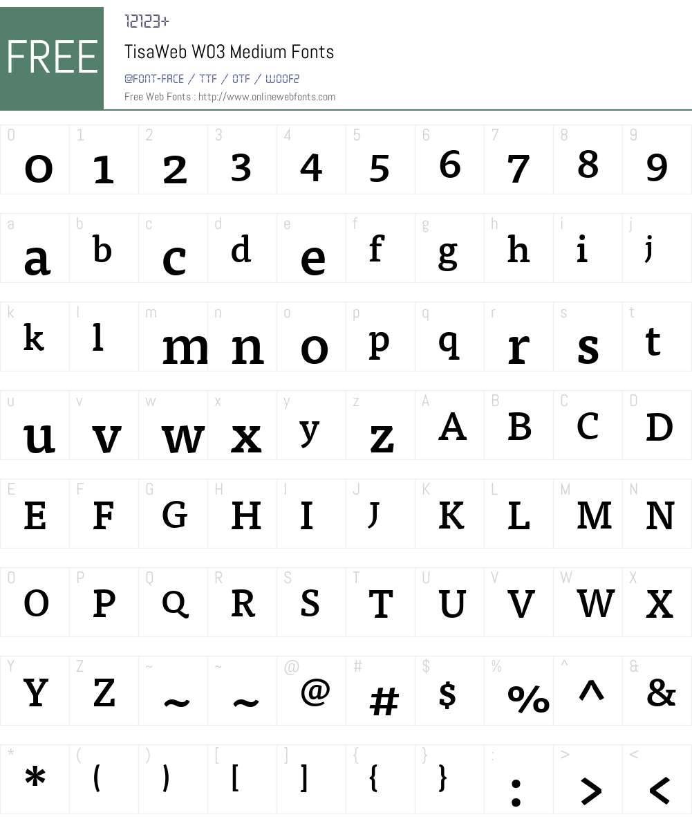 FF Tisa Font Screenshots