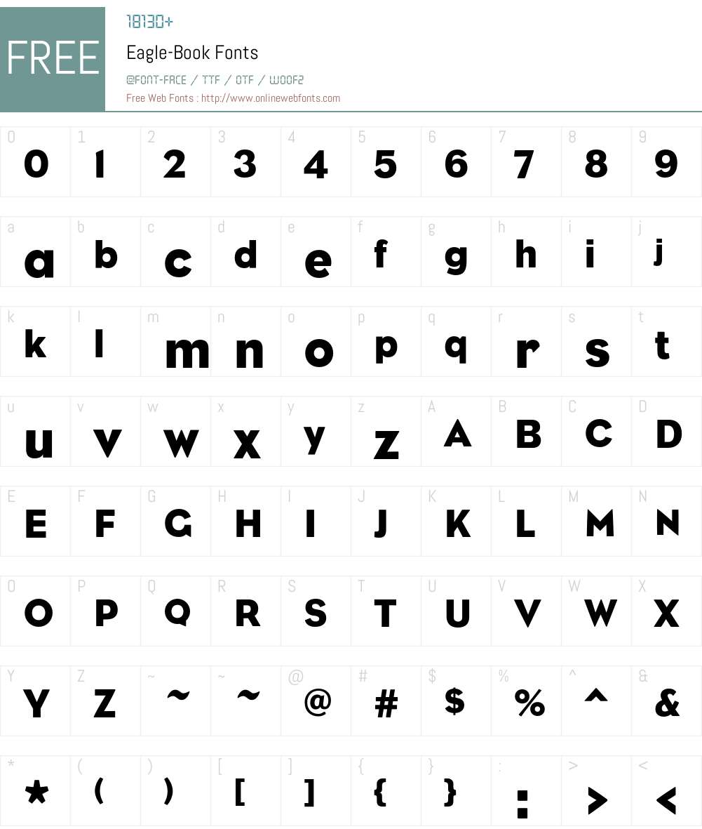 Eagle Font Screenshots