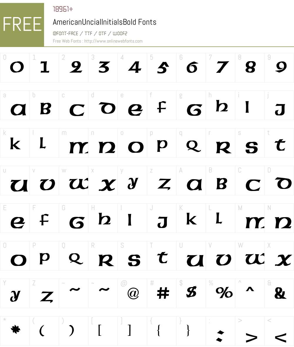 American Font Screenshots