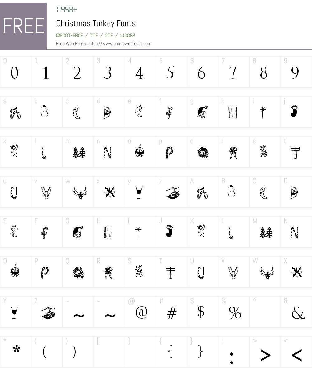 Christmas Turkey Font Screenshots