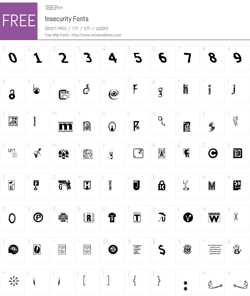 Insecurity Font Screenshots