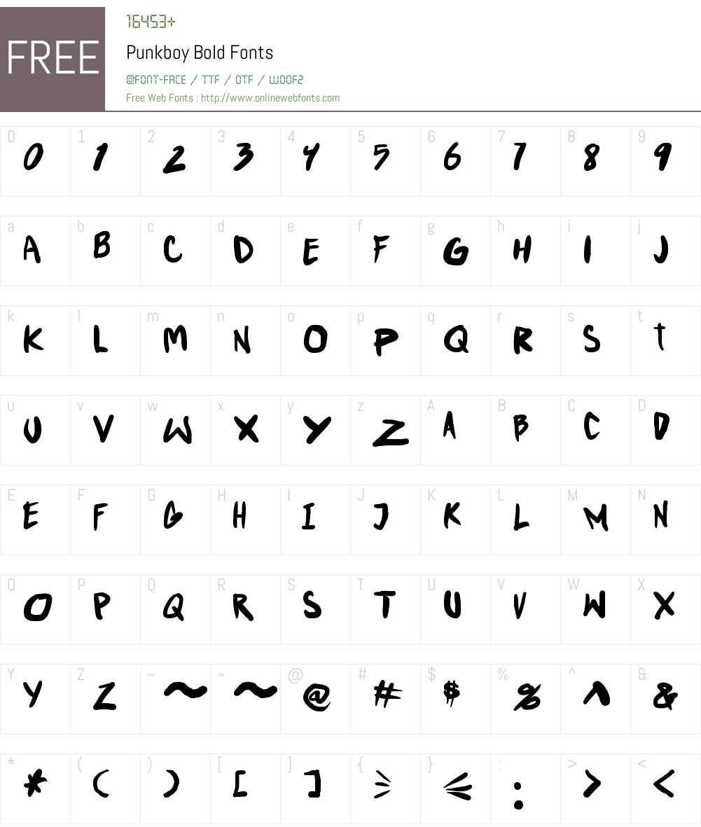 Punkboy Font Screenshots