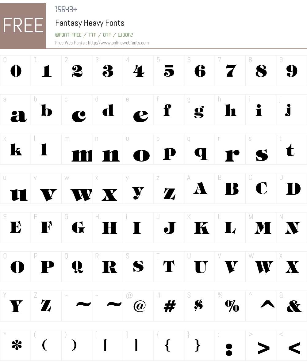 Fantasy Font Screenshots
