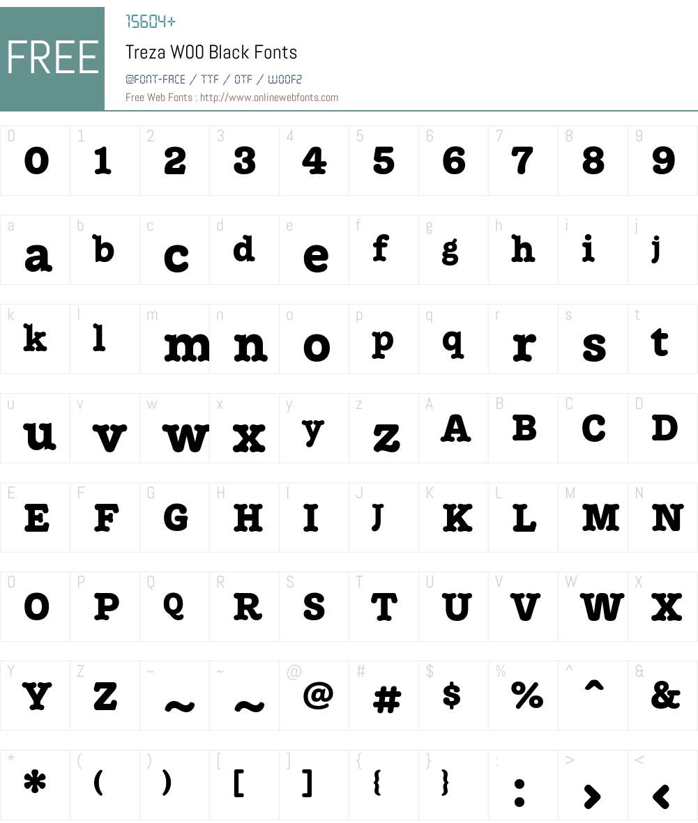 Treza Font Screenshots
