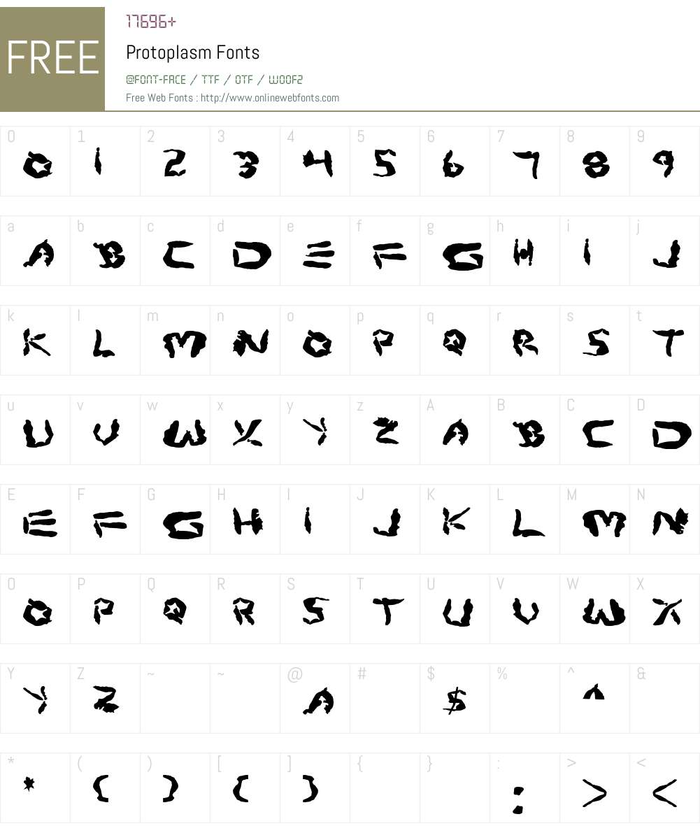 Protoplasm Font Screenshots