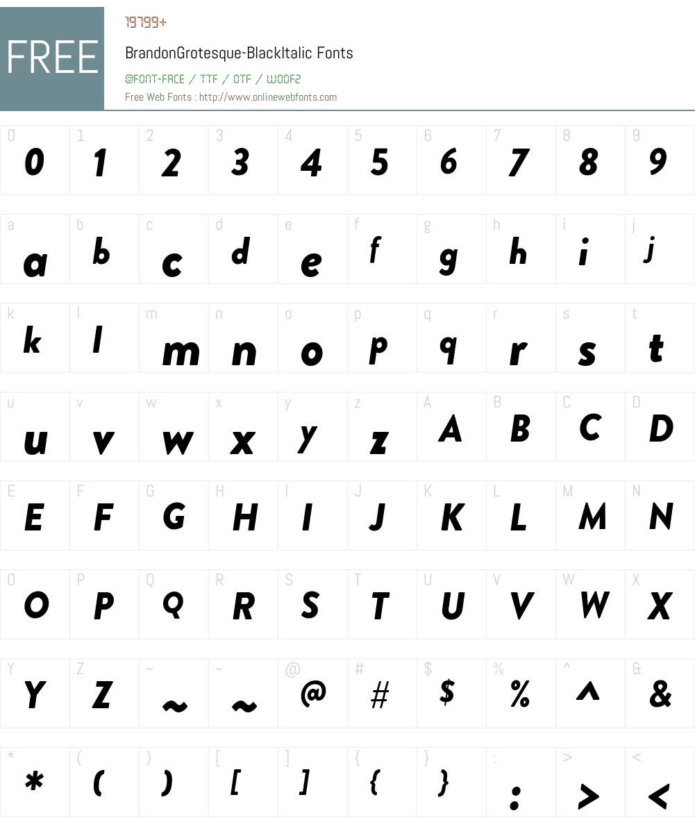 Brandon Grotesque Black Font Screenshots