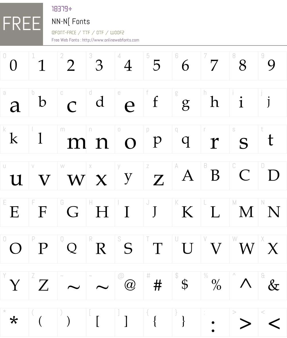 NN-N[ Font Screenshots