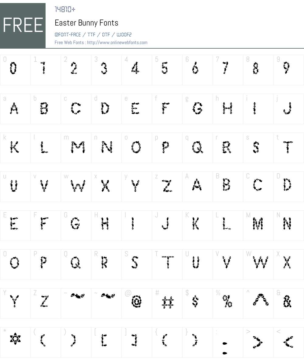 Easter Bunny Font Screenshots